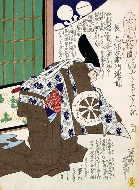 落合芳幾作の長連龍浮世絵