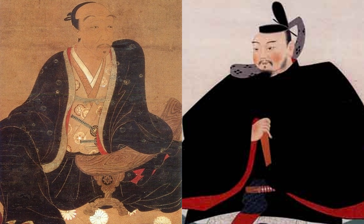 前田利家(左)と佐々成政の肖像画