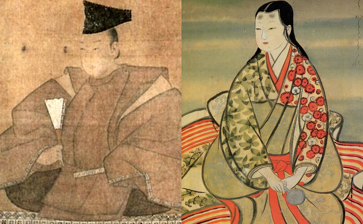 松平信康（左）と築山殿の肖像画