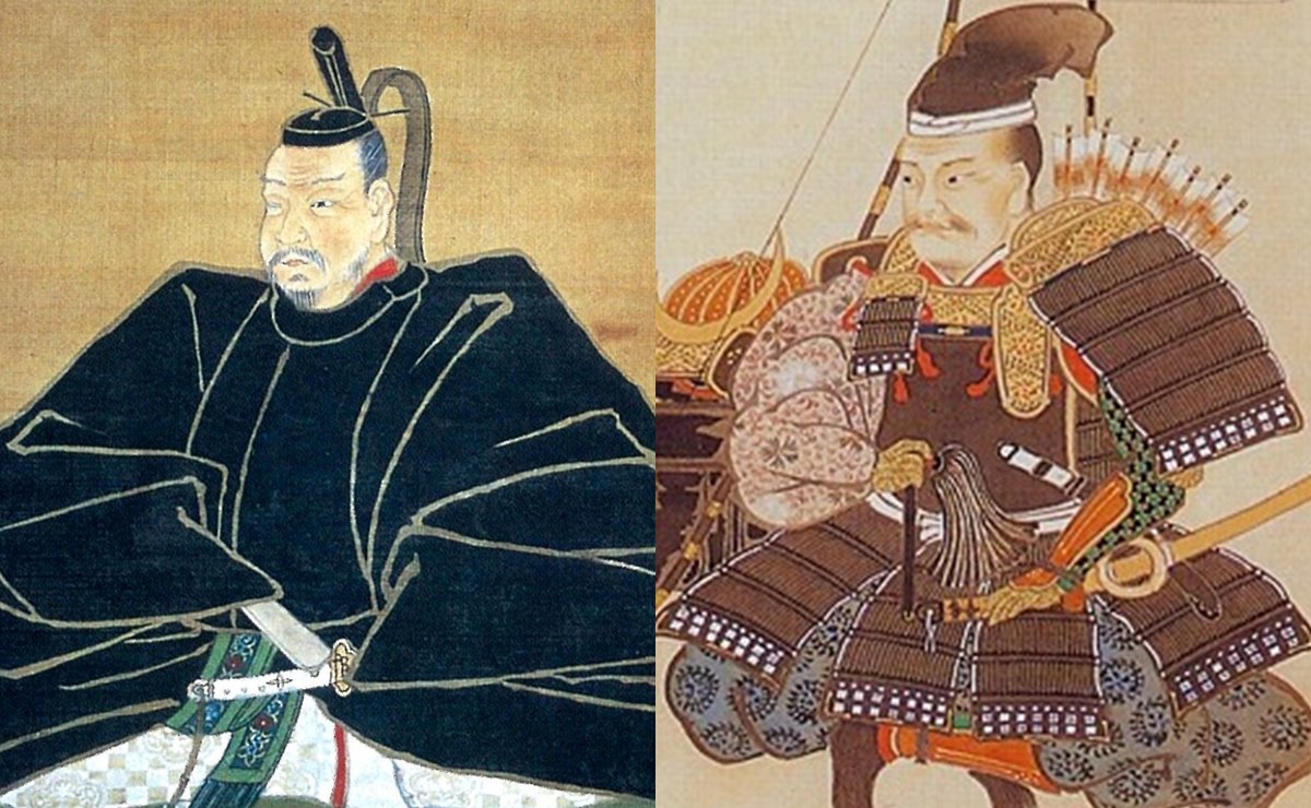 伊達政宗（左）と片倉景綱の肖像画
