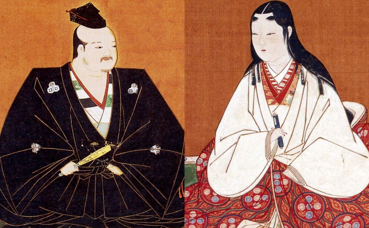 浅井長政（左）とお市の方の肖像画