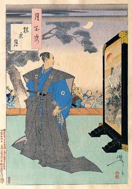 月岡芳年『月百姿 猿楽月』