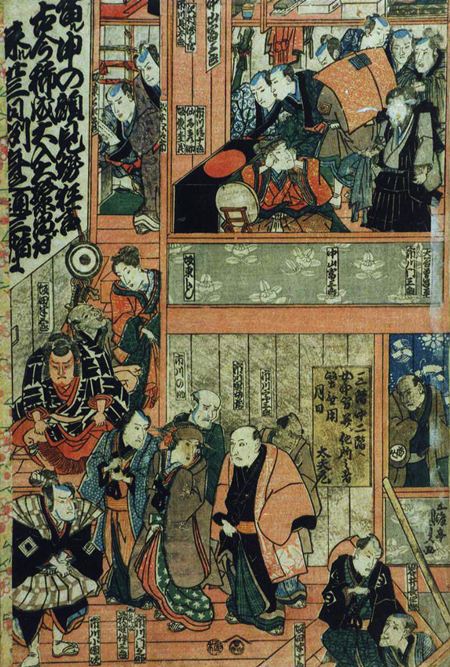 『市村座三階之圖』初代・歌川国貞画
