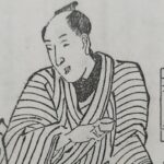 渓斎英泉像（歌川国芳画）／妖艶な美人画を得意とする江戸後期の浮世絵師。ベロ藍を最初に用いて当時の絵師に多大な影響を与える