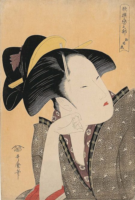喜多川歌麿『歌撰恋之部 物思恋』