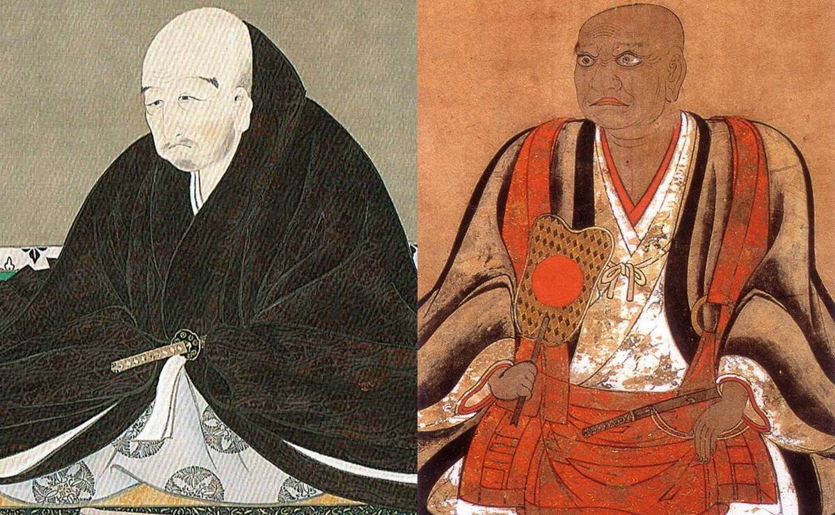 一橋治済(左)と立花道雪の肖像画