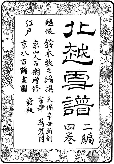 鈴木牧之著『北越雪譜』