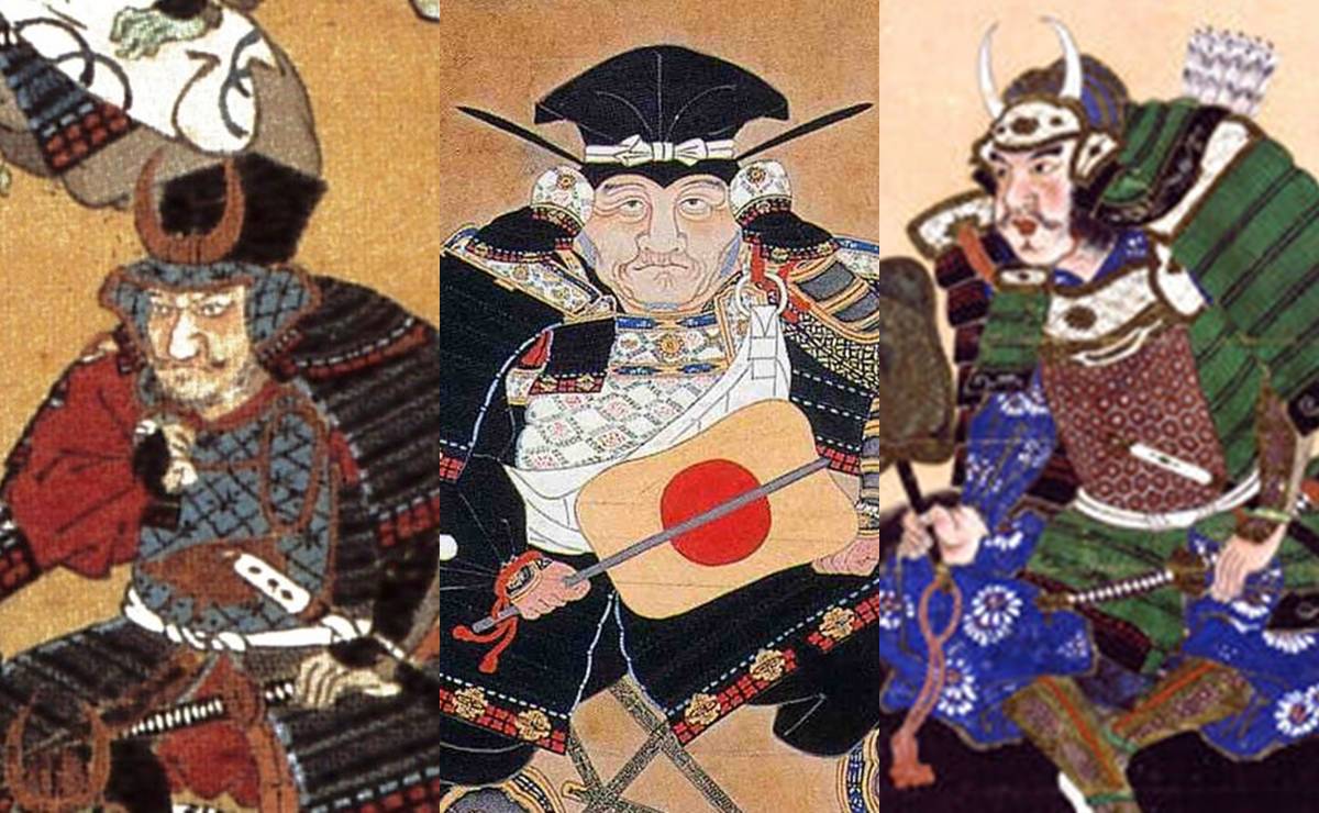 左から渡辺通・池田恒興・森長可の肖像画