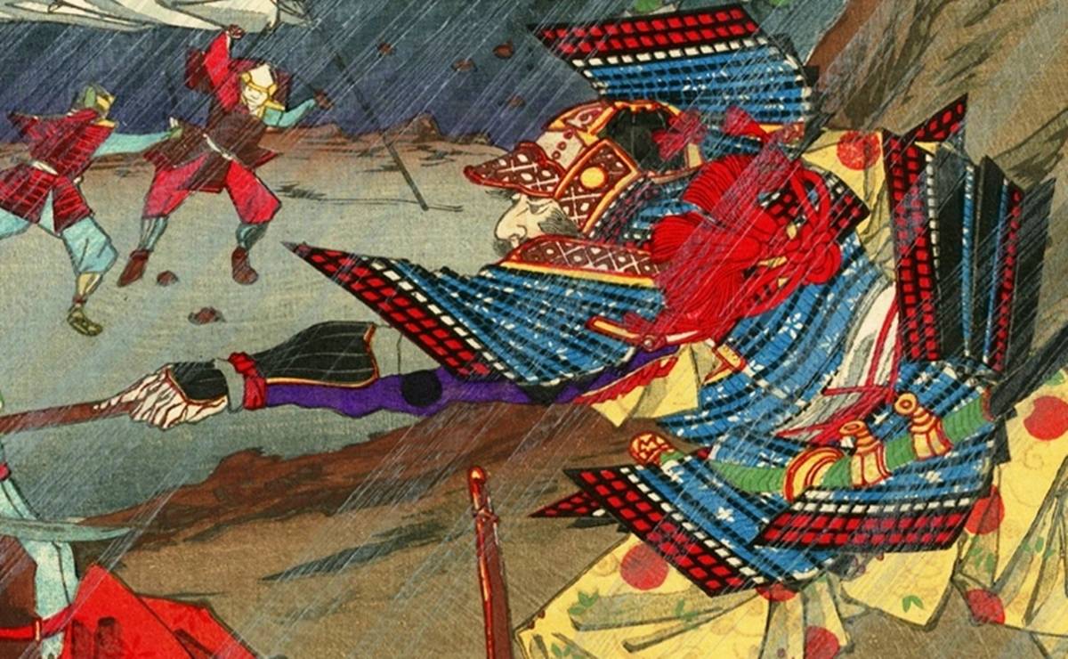 歌川豊宣『尾州桶狭間合戦』