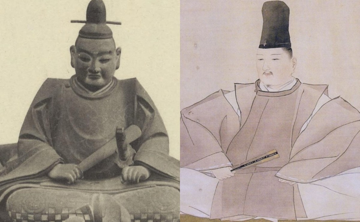 織田信秀（左）と斎藤道三