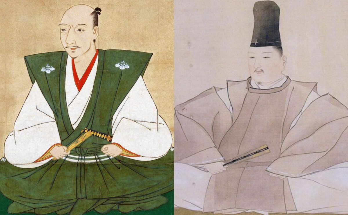 織田信長(左)と今川義元の肖像画