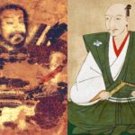 柴田勝家（左）と織田信長の肖像画