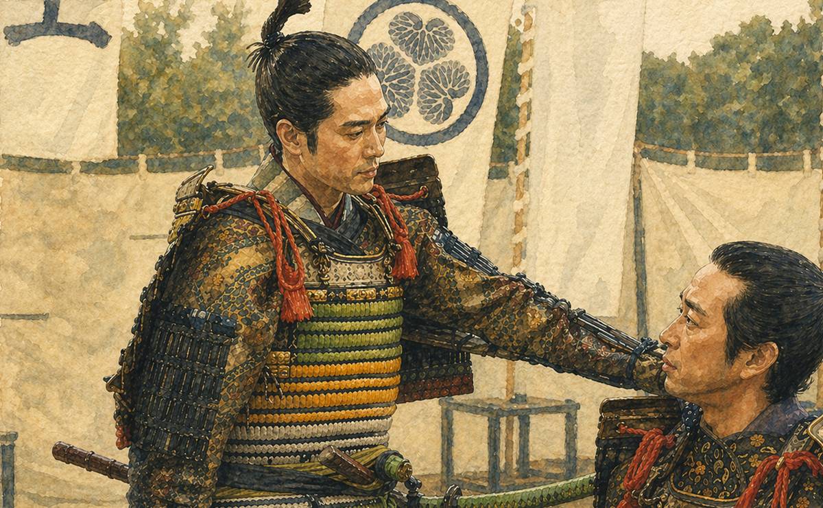 徳川家康と石川数正のイメージイラスト