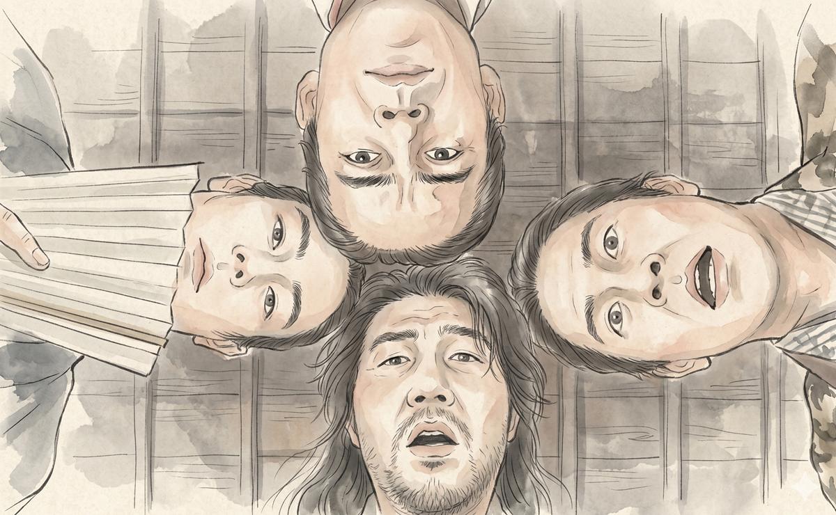 宮部継潤の調略を命じられて困る豊臣兄弟一派のイメージイラスト