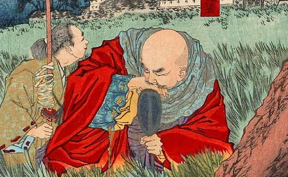 武田信玄の最期を描いた月岡芳年の作品