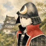 伊達秀宗と宇和島城のイメージイラスト