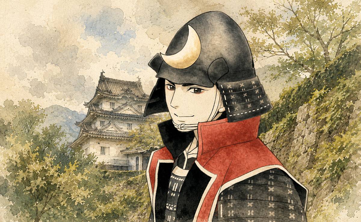伊達秀宗と宇和島城のイメージイラスト