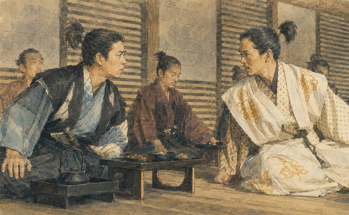 豊臣秀長と豊臣秀吉イメージイラスト