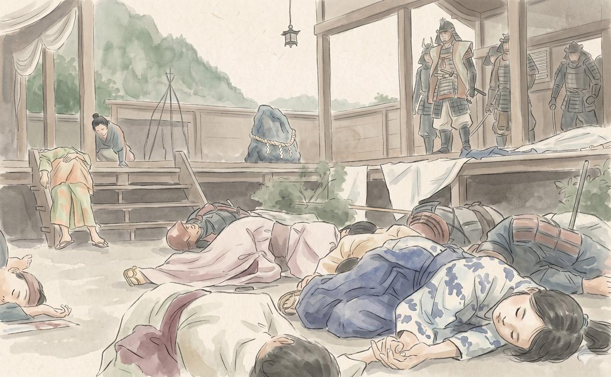 大河ドラマ『豊臣兄弟』上月城の遺体イメージイラスト