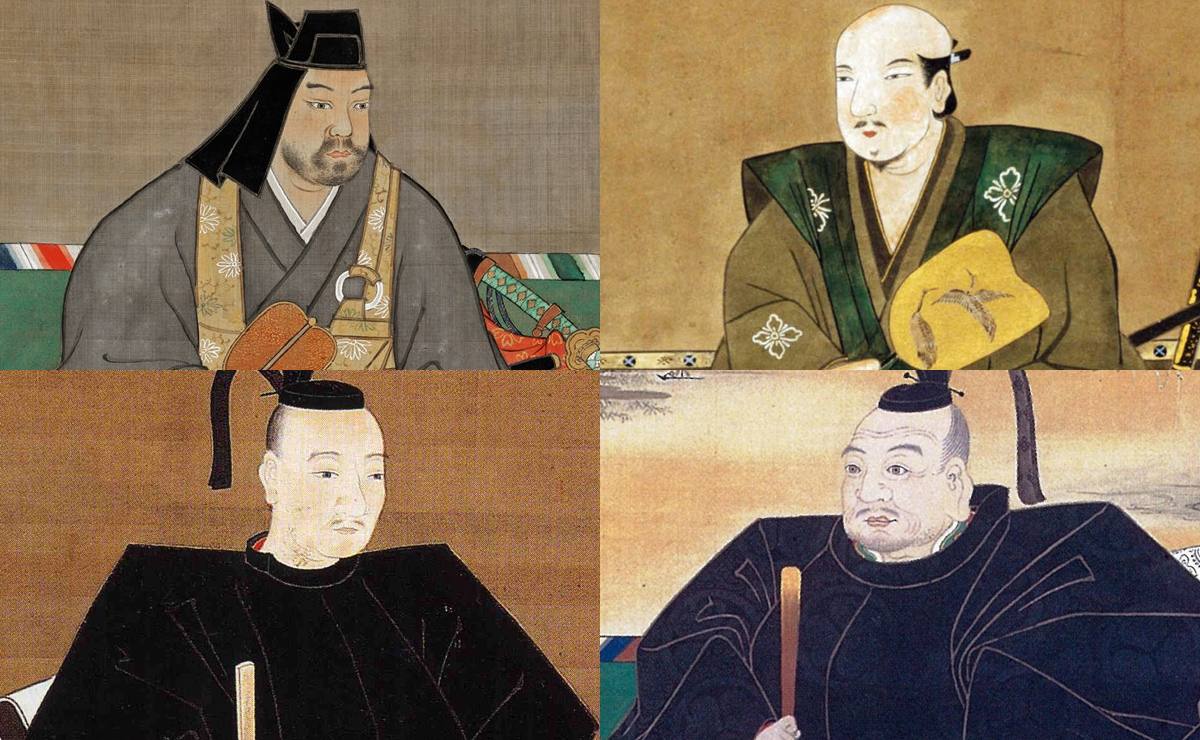 上杉謙信・武田勝頼・織田信雄・徳川家康の肖像画