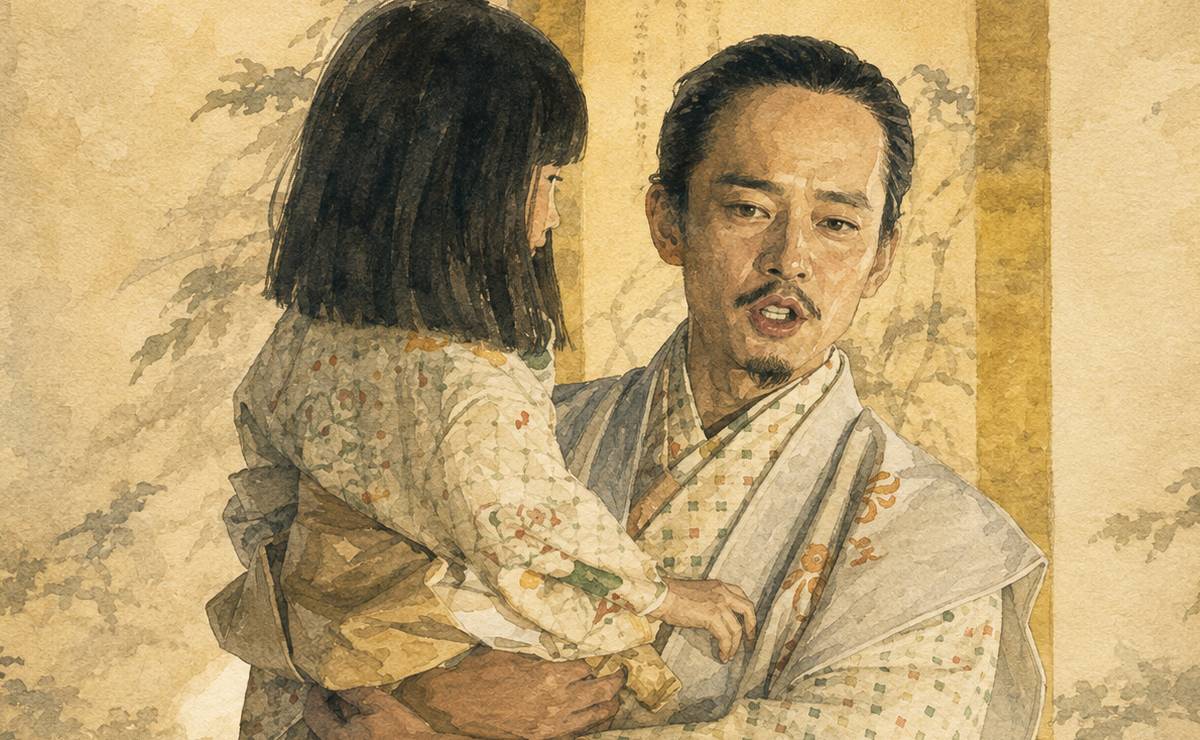 羽柴秀吉と三法師のイメージイラスト