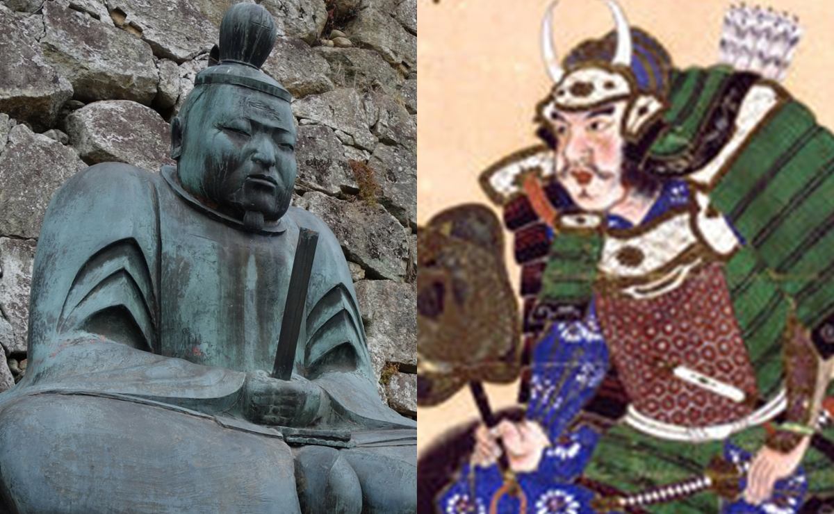 森忠政の銅像と森長可の肖像