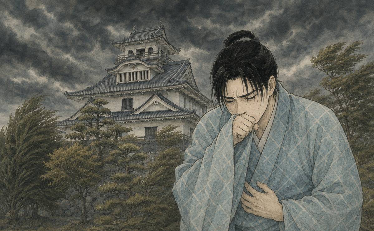 柴田勝豊と長浜城のイメージイラスト