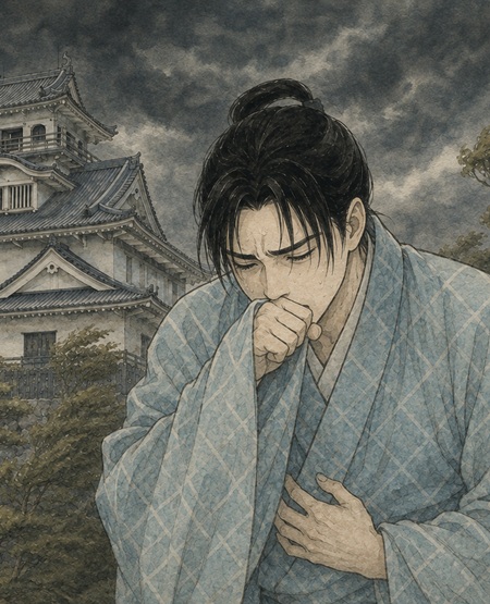 柴田勝豊と長浜城のイメージイラスト