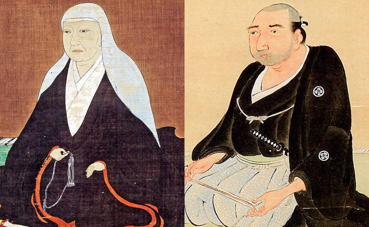 大政所と本多重次の肖像画