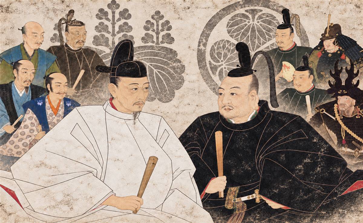 豊臣家臣団と徳川家臣団のイメージイラスト