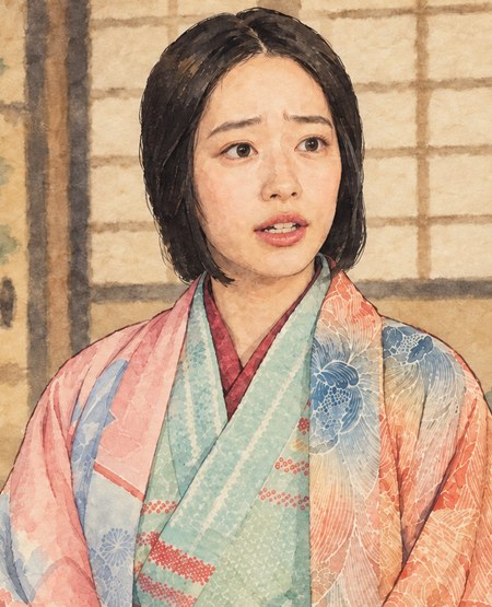 豊臣秀長と慶の一人娘・末イメージイラスト