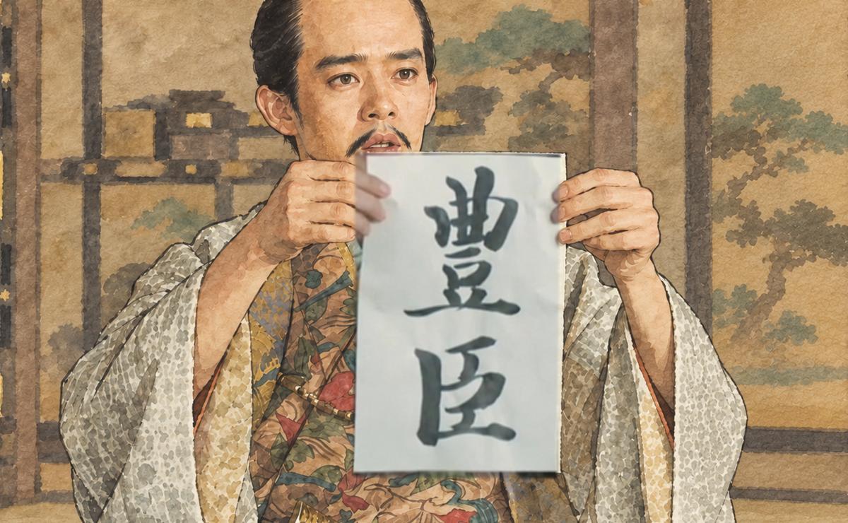 豊臣秀吉改姓イメージイラスト